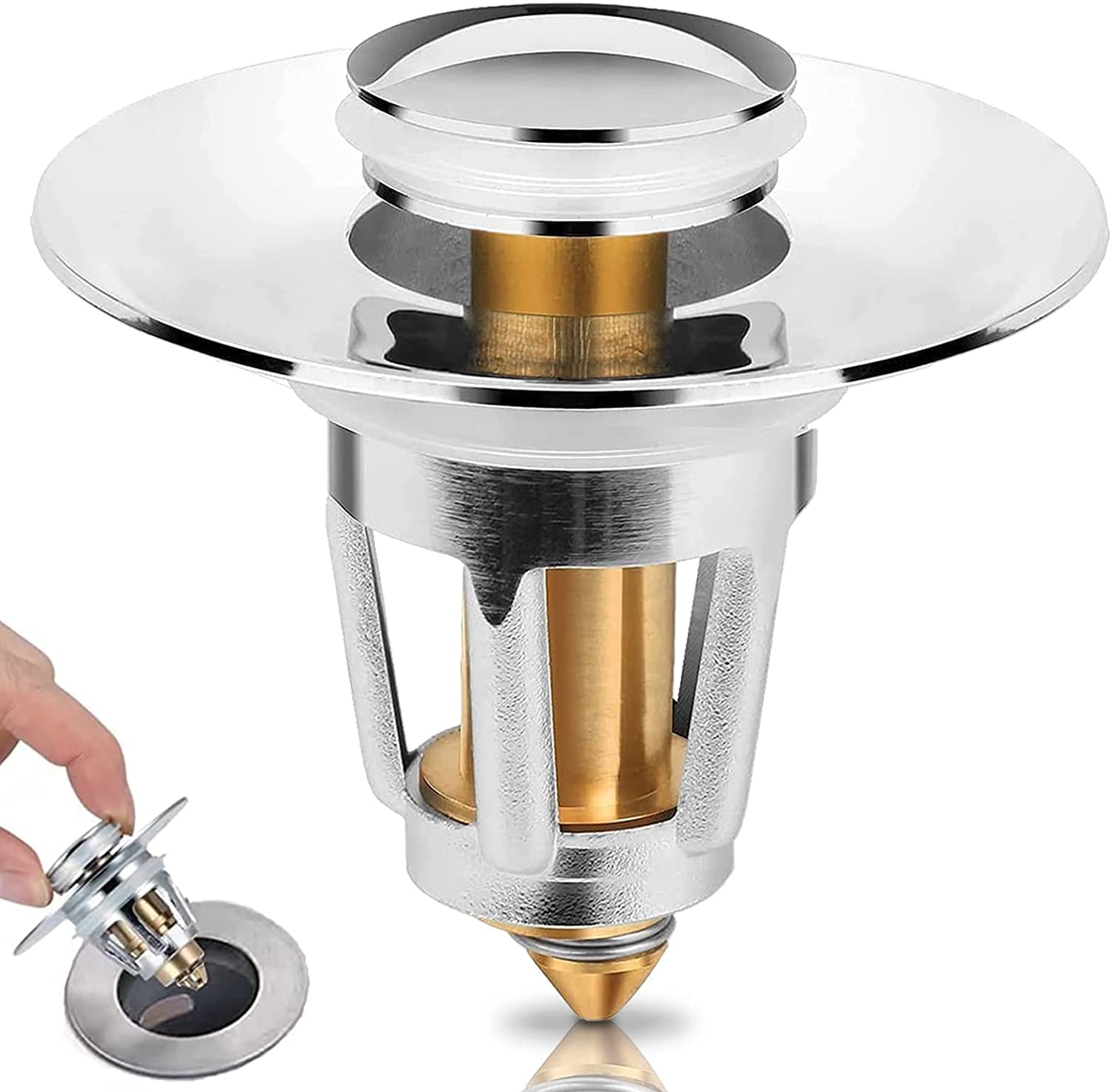 See full amazon price history chart for Deoxys Universal Bathroom Sink Stopper, Upgraded Drain Stopper with Sink Filter, Fits 1.1"~1.49" Drain Hole (Include 1.25" U.S. Standard), Stainless Steel Sink Hair Catcher Deoxys Universal Bathroom Sink Stopper, Upgraded Drain Stopper with Sink Filter, Fits 1.1"~1.49" Drain Hole (Include 1.25" U.S. Standard), Stainless Steel Sink Hair Catcher (B0B3S3LHGX) Amazon Price History, Amazon Price Tracker