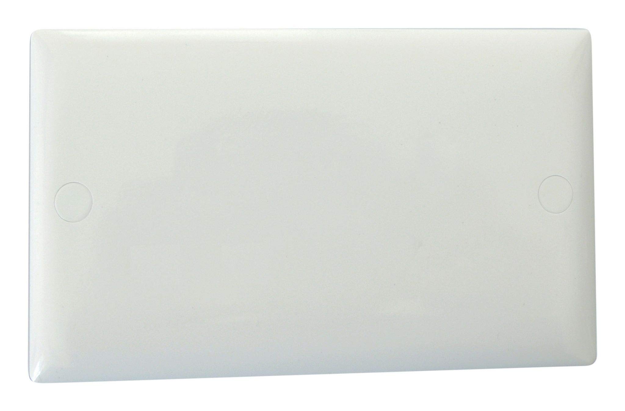 Varilight XODB Value Polar White 2 Gang Double Blank Plate