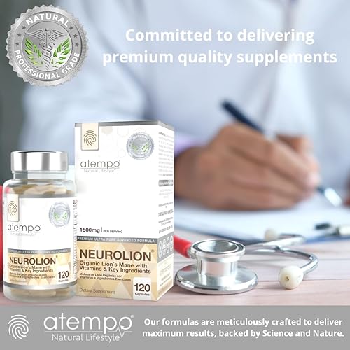 Miniatura 7 de Suplemento de hongo melena de león para la función cerebral, el sistema inmunológico y la claridad mental, con melena de león orgánica, Reishi y