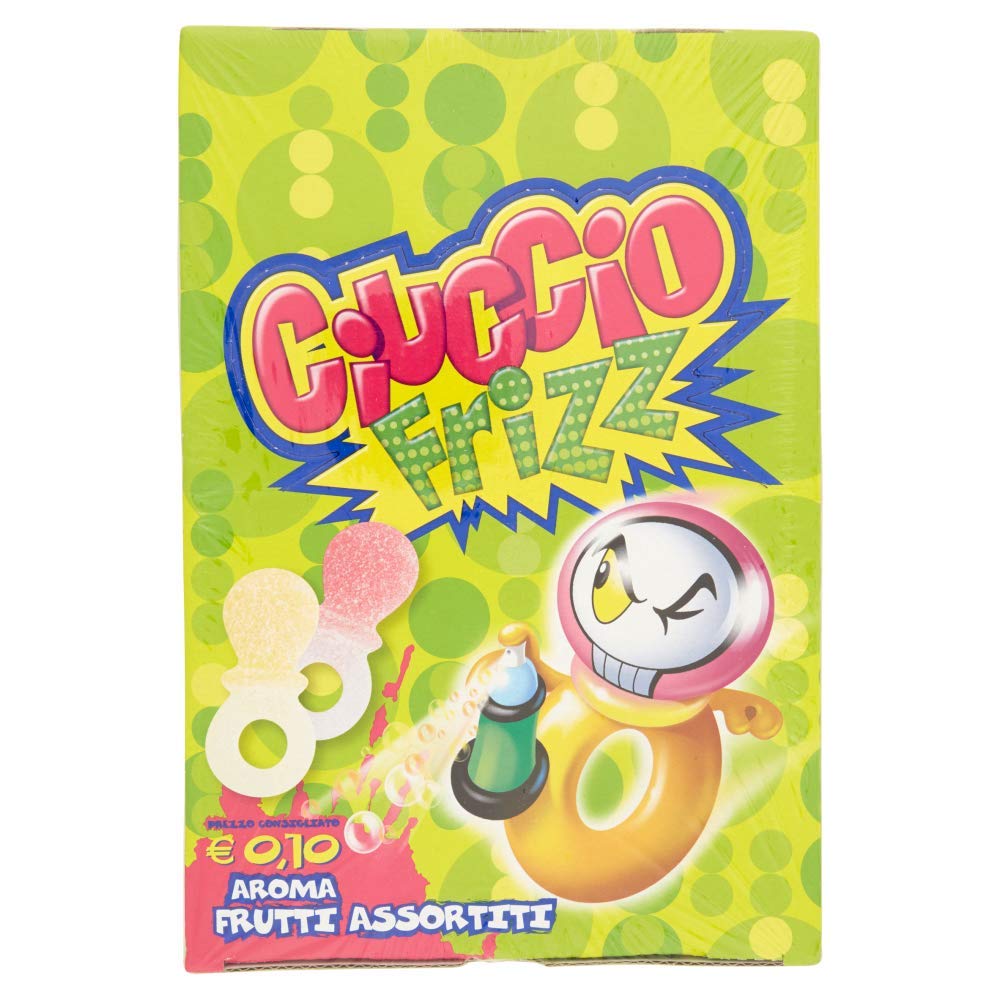 Gelco Ciuccio Frizz Caramelle Gommose Frizzanti, Gusto Frutti Assortiti, 150 Monopezzi, Ottimo per Feste per Bambini
