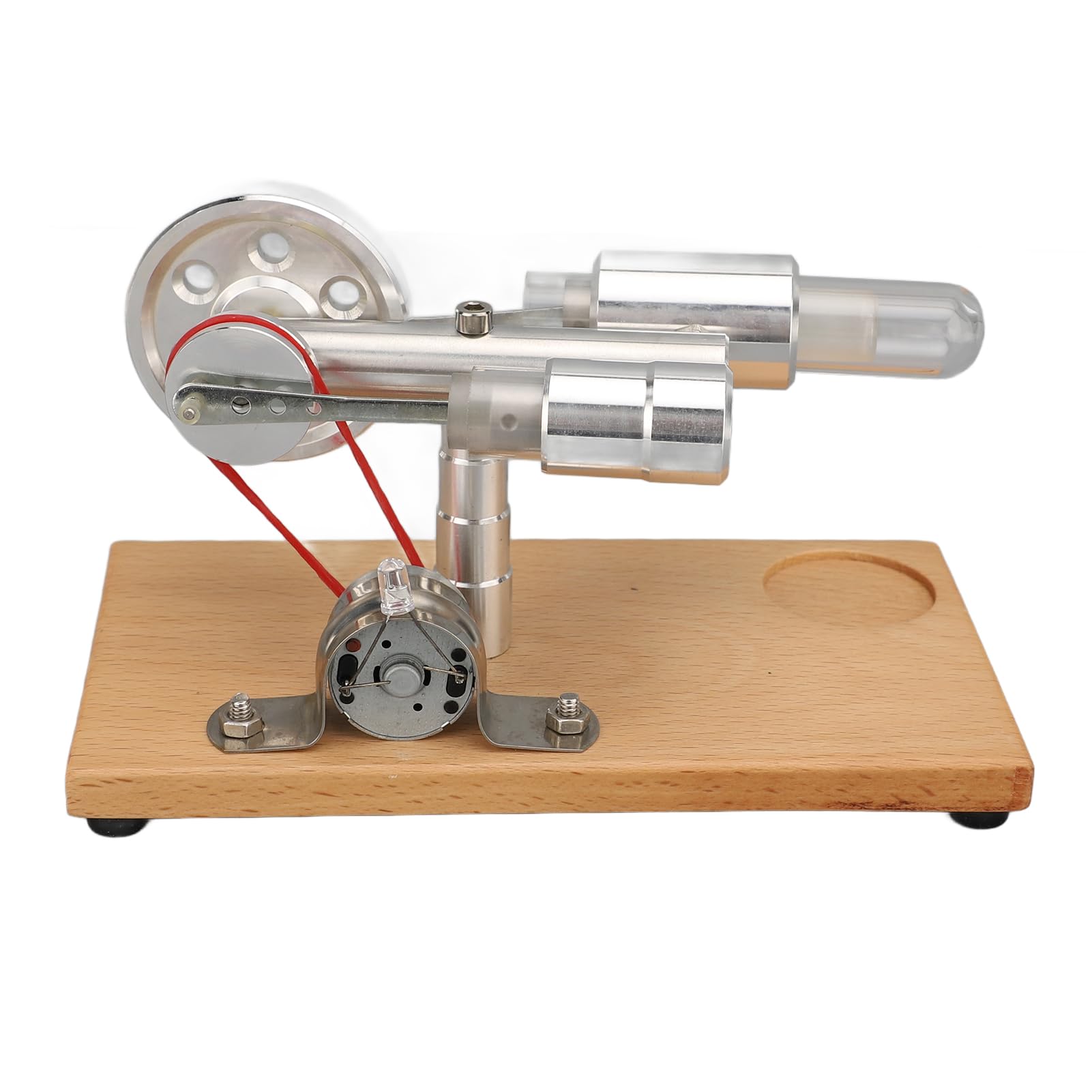 Modelo de Motor Stirling de Aire Caliente, Kit de Generador de Energía Eléctrica con Luces LED, Kit de Generador de Energía Eléctrica Stirling para Experimentos de Física Escolar.
