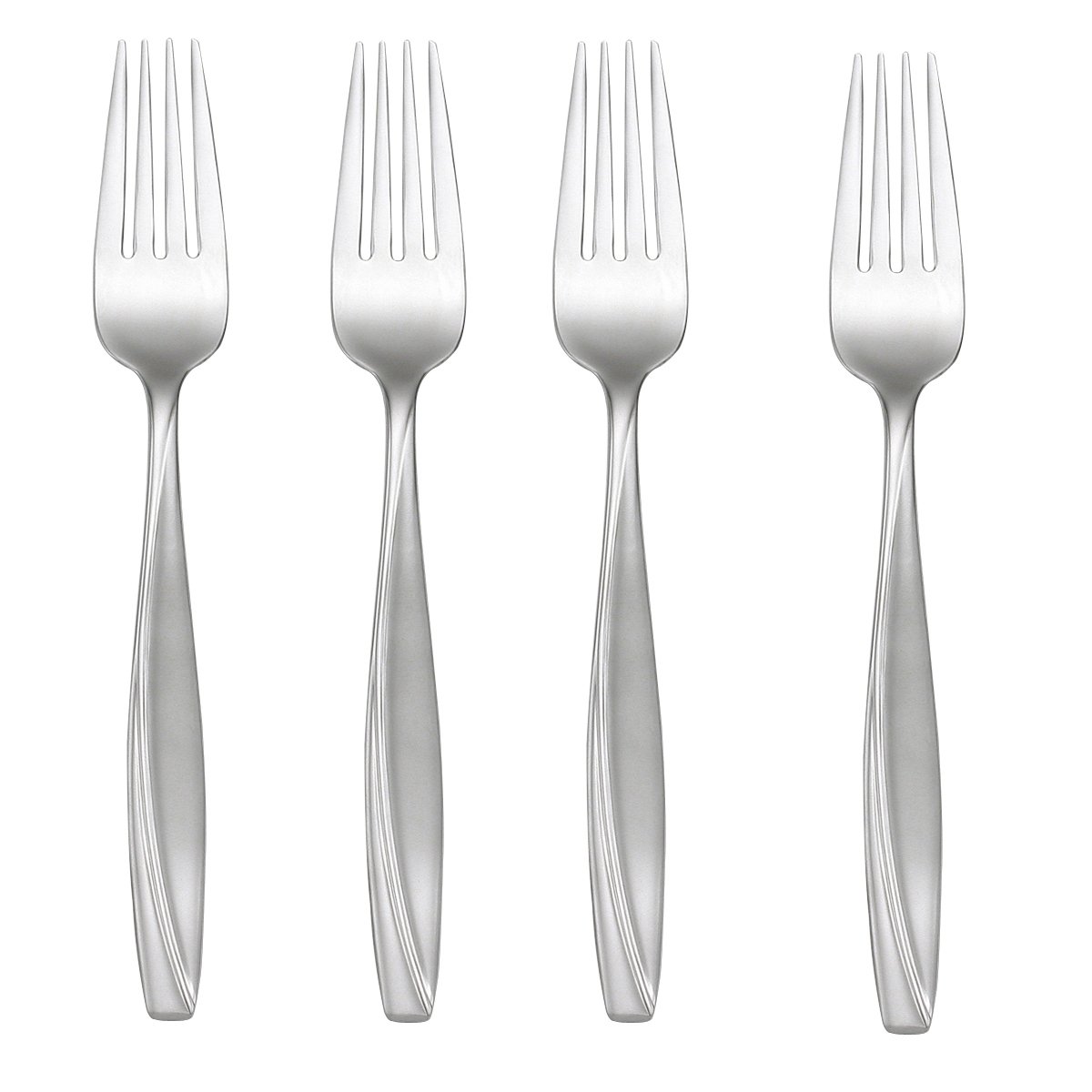 Oneida Camlynn Everyday Flatware Dinner Forks 18/0 Stainless Steel, Set of 4, Silver