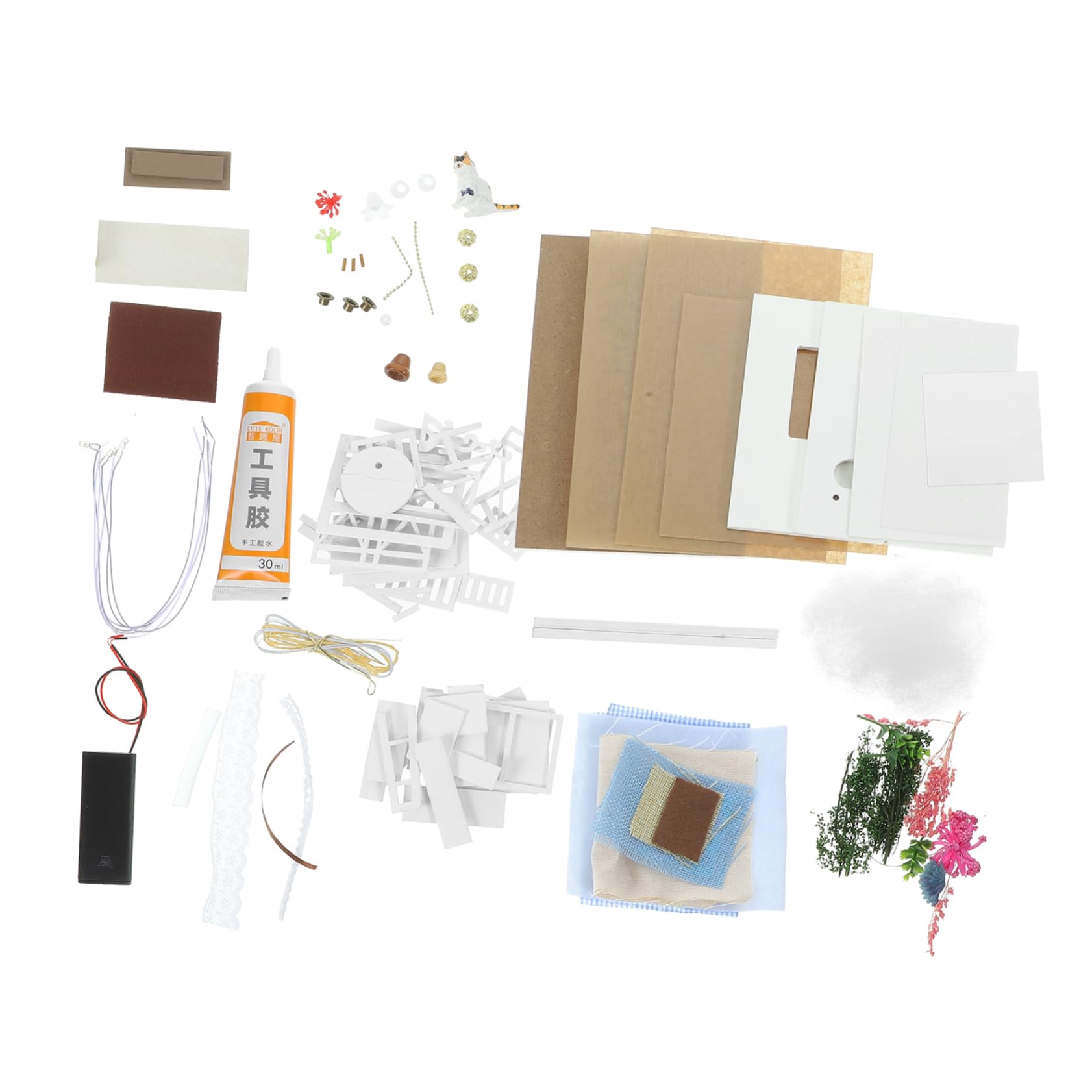 LIOOBO 1 Set DIY Miniature House Model Kit Puzzle Plaything for Engaging Assembly for Cognitive Development and Imaginative Play Creative Educational Present