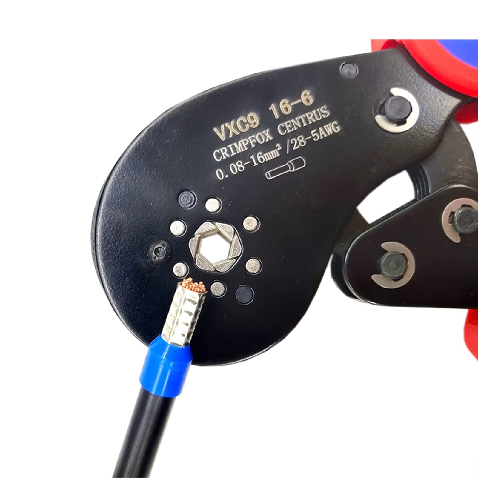 Crimpadora Terminales, Alicates de crimpeado para terminales de Tubo VXC9, 16-6 Pines, Estilo Europeo, Juego de alicates de crimpeado para terminales, alicates multifunción