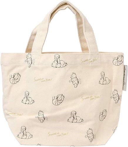 Amazon ミニトート くまのプー シンプル かわいい サブバッグ ミニバッグ ランチバッグ Disney ふんわりプー Hauhau ハウハウ シューズ バッグ