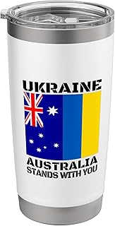 UKRAINE AUSTRALIA Stands With You Canadian Support Stainless Steel Insulated Tumbler