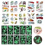 Fußball Sticker,2022 Weltmeisterschaft in Katar Fußball Aufkleber Sticker,20pcs Cheer For The World Cup Decoration Accessories,10 leuchtende + 10 normale Fußballaufkleber Kids/Adults/Football Lovers
