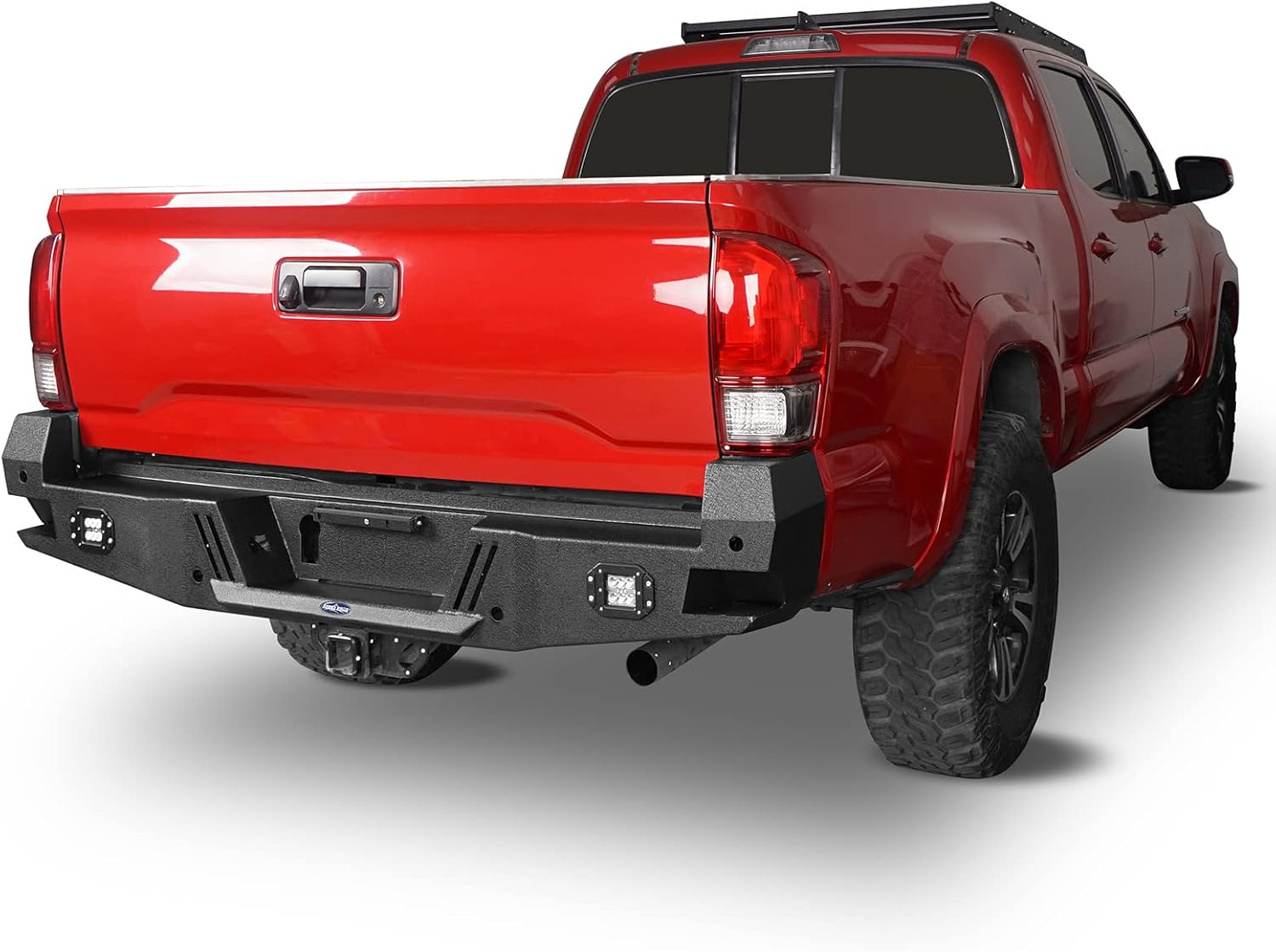 Hooke Road Tacoma Rear Bumper for Toyota Tacoma 3rd Gen 2016 2017 2018 2019 2020 2021 2022 2023 Pickup Trucks, Offroad Steel Replacement Bumper