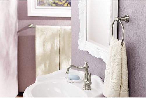 Miniatura 2 de Moen S42107BN Weymouth - Grifo de lavabo de baño tradicional con desagüe níquel cepillado