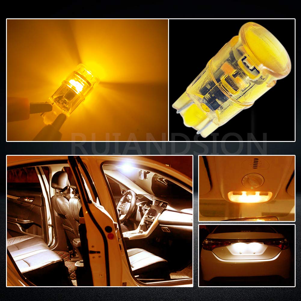 Ruiandsion T10 194 Lampadine LED per interni Canbus 168 2825 W5W 1860 2SMD 10-30V LED per luci targa, luci di lettura, verde (confezione da 2