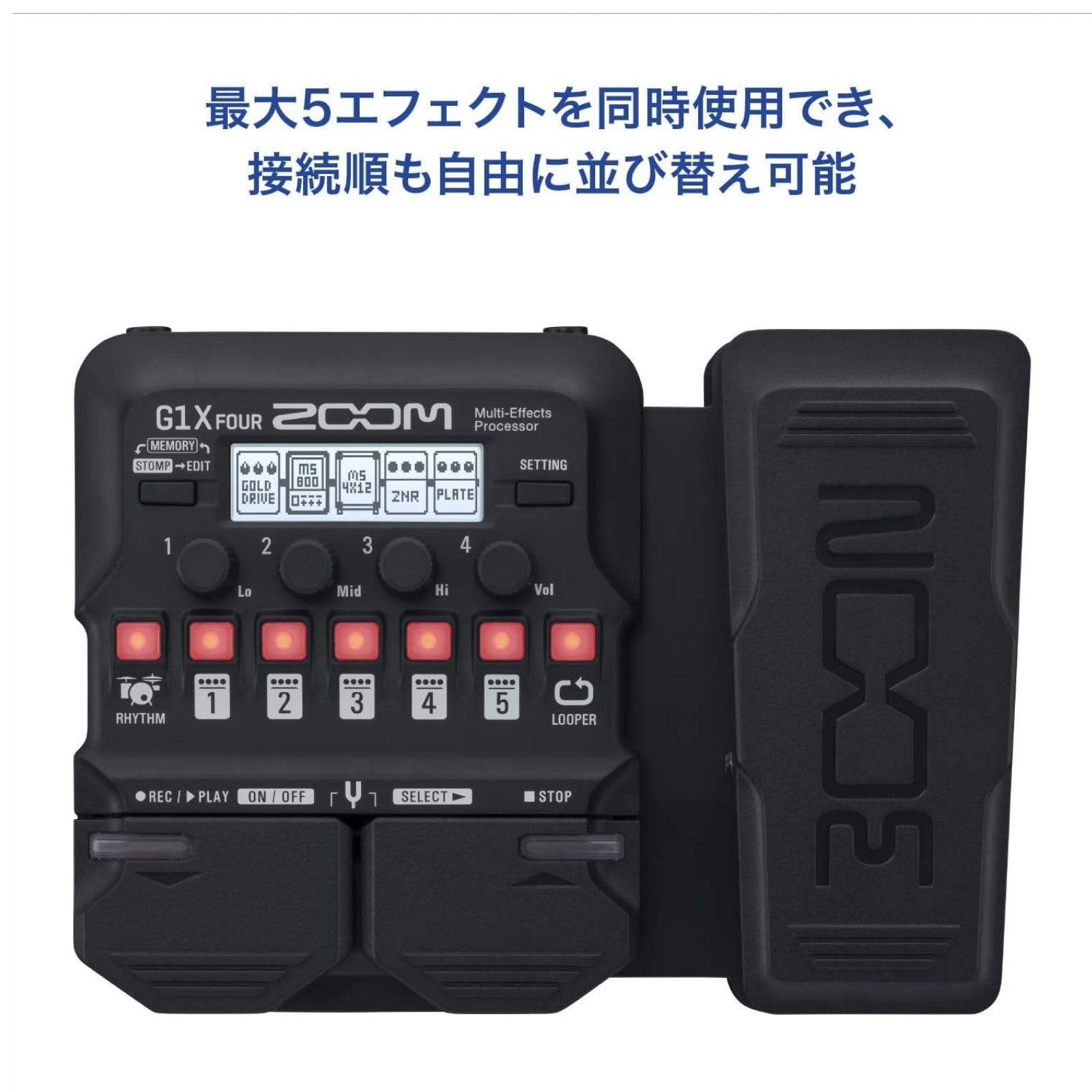 ZOOM G1X FOUR マルチエフェクトプロセッサー Amazon.com: Zoom G1X Four Guitar Effects Processor with Built-In