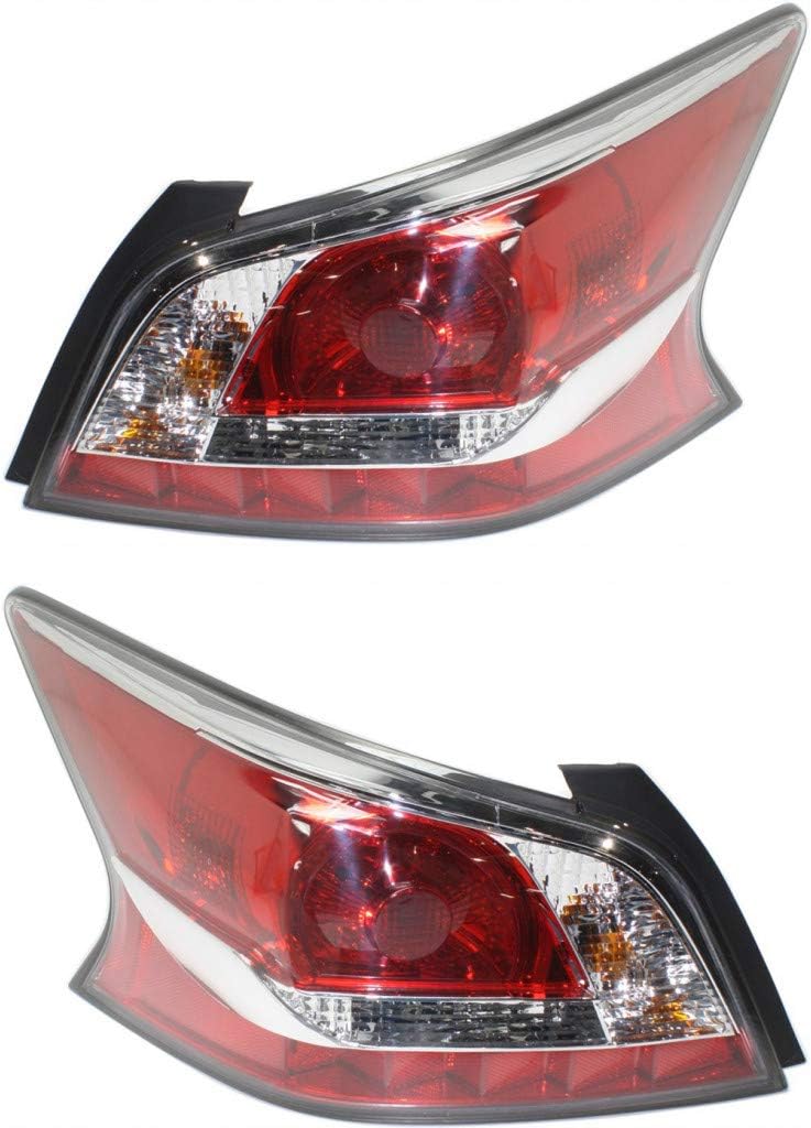 CarLights360: For Nissan Altima Tail Light Assembly 2014 2015 Passenger Side | Black Trim | DOT Certified | NI2801203 | 26550-9HM0A