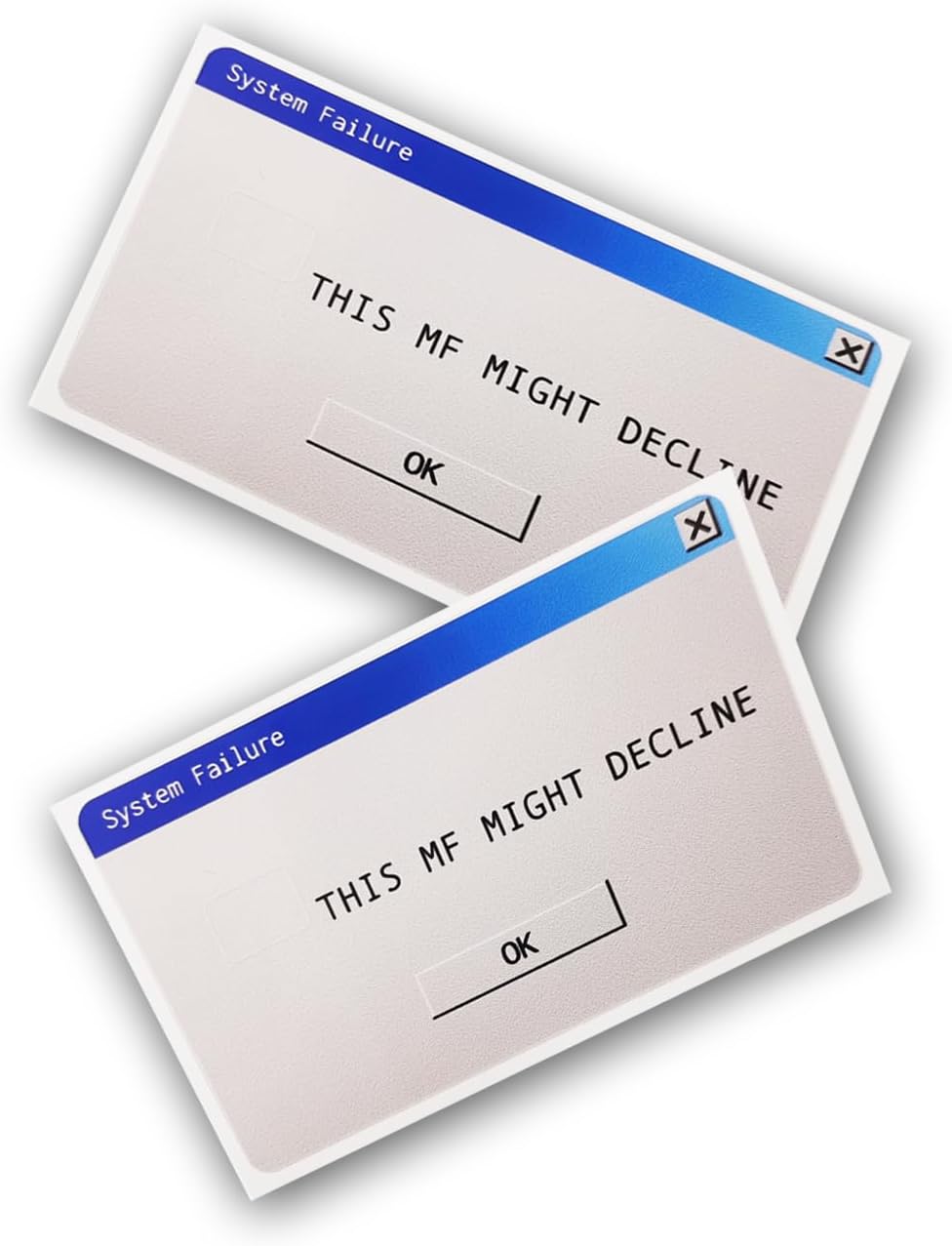8 Pcs Funny System Error Debit Card Sticker – Waterproof Card Covers For Debit Cards, Slim Anti-Wrinkle Credit Card Skin For Bank, Id, Transportation & Key Cards