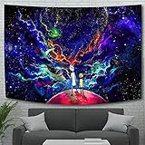 Black Light Tapestry Home Decor, Rick-Morty Tapestry Wall Hanging Blanket Small Blanket, Party...