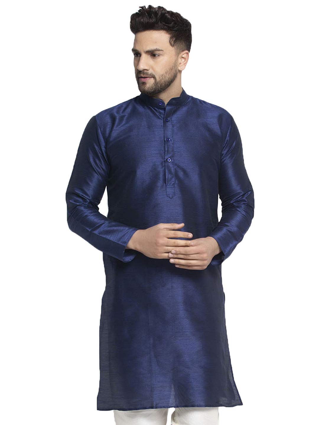 Men's Dupion Silk Regular Fit Casual Kurta