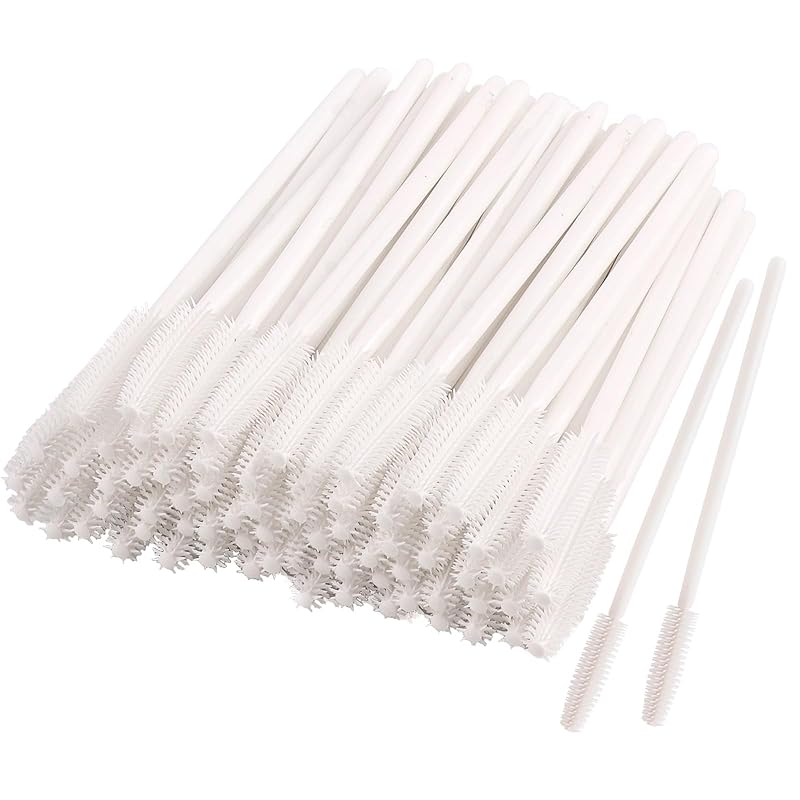 Escovinhas descartáveis para cílios em silicone myaokue-up, pacote com 100
