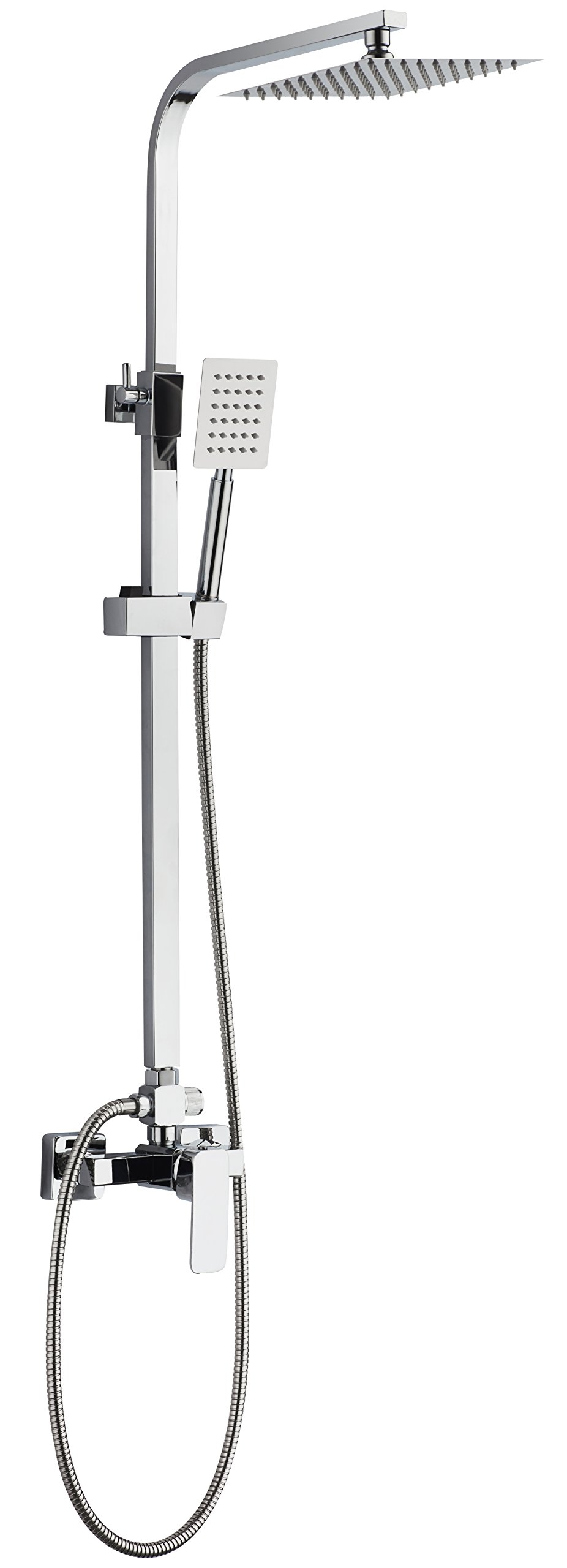 DP Bath Stainless Steel Shower Set RY-S018+M008 with tap not Thermostatic,  Silver - Amazon.com