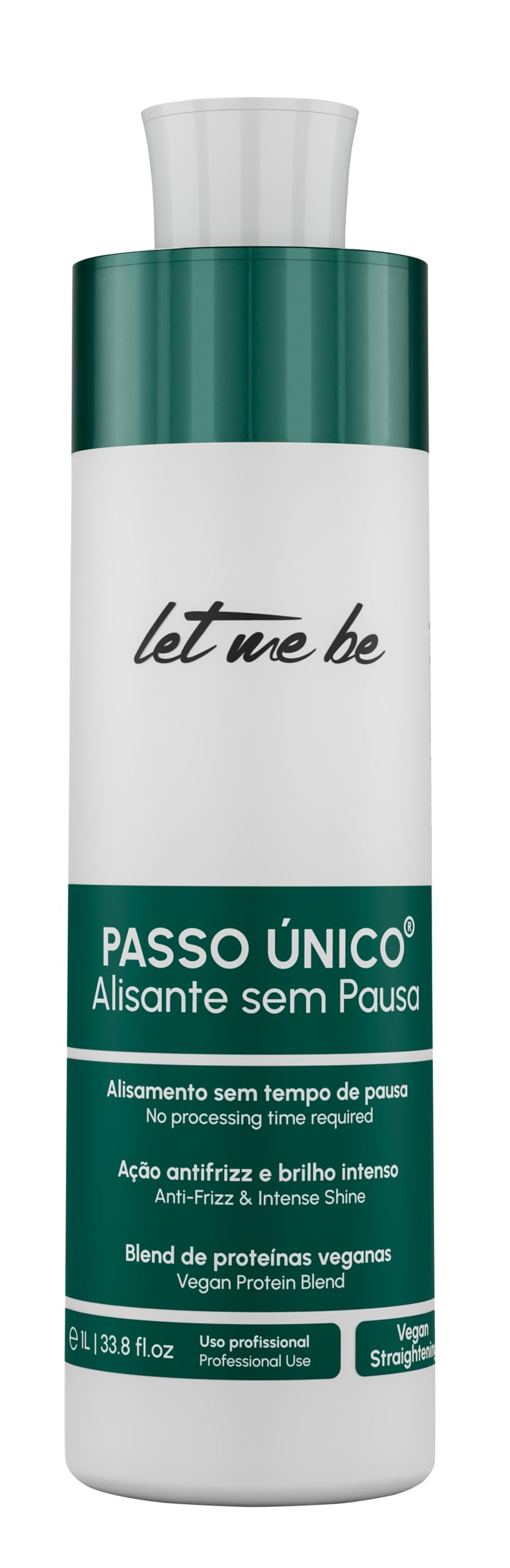 Let Me Be - NUOVA Keratina Lisciante Per Capelli Senza Tempo Di Posa! Prima Stiratura Brasiliana Vegana Istantanea Senza Formaldeide, con Amminoacidi e Proteine Vegetali, Anti Crespo - 1L