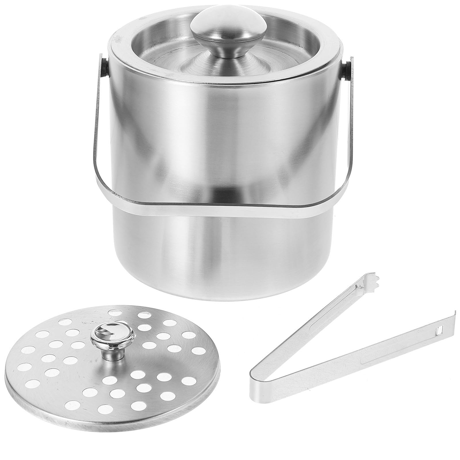 Zerodeko Cubo Asa Inoxidable Hielo de Acero L Capa Doble 3 de 1