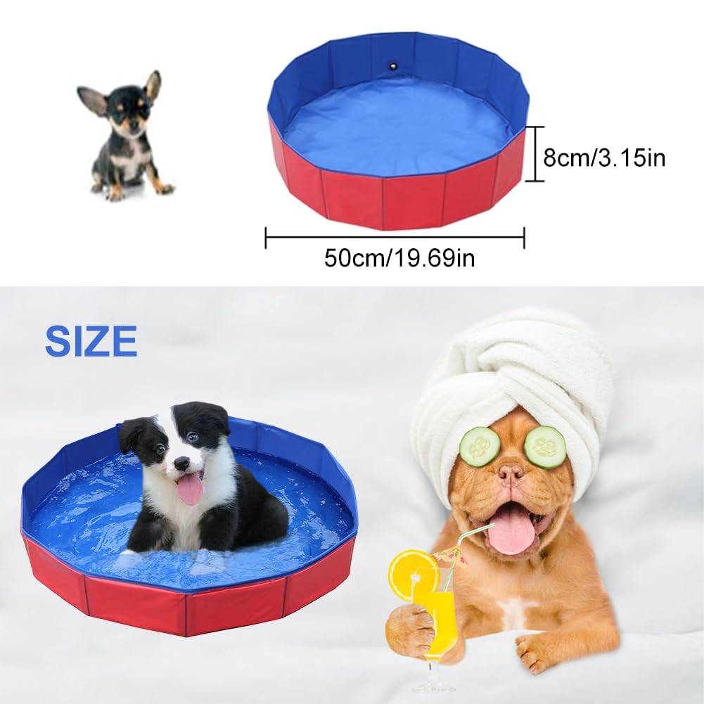 Piscine Chien Petit,50x8cm Piscine pour Animaux,PVC Piscine pour Chien,Bassin de Baignade pour Chats,pour Animaux,Enfants,1 pièce