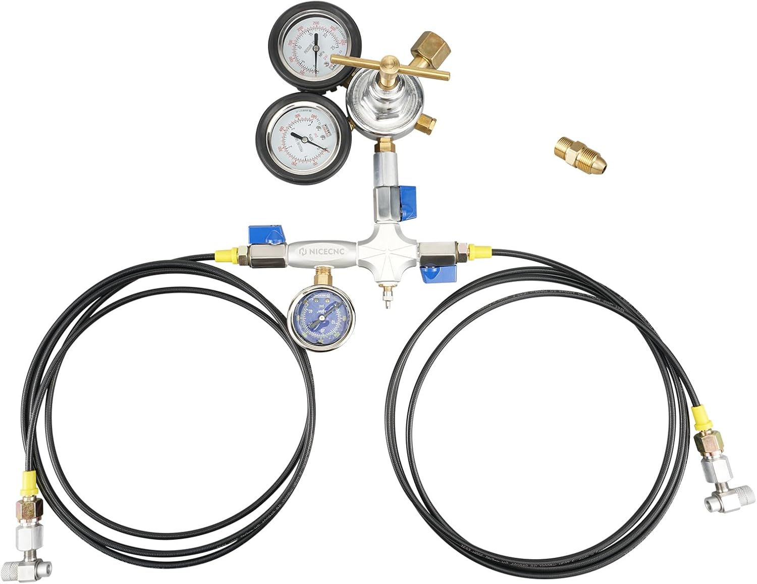 NICECNC Nitrogen Shock Fill Kit with Dual 8' Hose