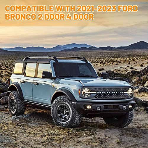 Hood Trail Sights Cover Side Marker Lights Turn Signal Lights For Ford Bronco Accessories 2021 2022 2023, 2Pcs #TOP4