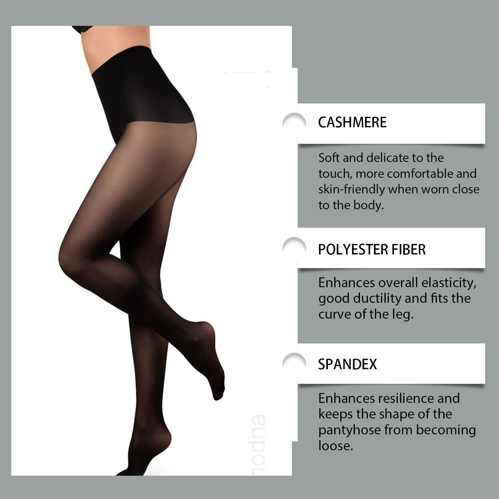 Compression Pantyhose, Support Stockings Tights, Breathable Shaping Leggings, Slimming High-Stretch Fit for Work, Dance, Date, Home, Social Gathering Wear, 4.37x1.06x6.02 inches