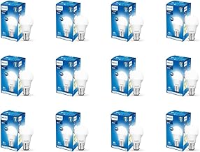 PHILIPS Ace Saver 9-watt B22 LED Bulb | Crystal White LED Bulb | Pack of 12