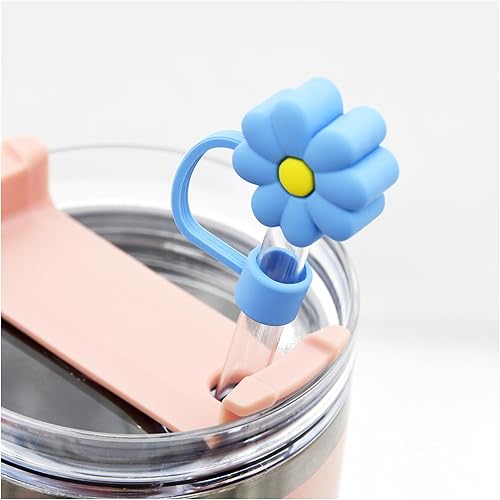 Miniatura 7 de Tapa de popote para copa Stanley, cubierta de paja de silicona de 0.394 in 0.4 pulgadas, tapas de puntas de popote reutilizables, cubiertas de punta