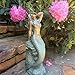 homestyles 16 in. Large Sexy Mermaid Sitting on Coastal Rock Beach Nautical Garden Statue in Bronze Patina Pool Patio Lawn Statue
