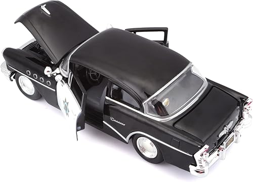 Miniatura 3 de Maisto 1:26 Escala 1955 Buick Century Vehículo fundido a presión (los estilos pueden variar), negro, blanco