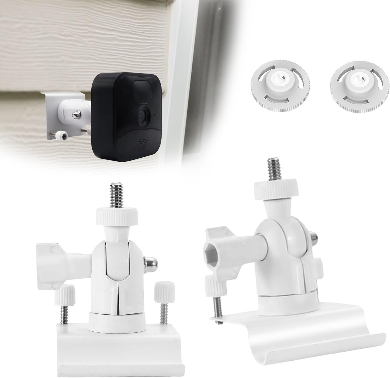 No-Drill Vinyl Siding Clips for Blink Outdoor 4 (4th Gen)/(3rd Gen), Blink XT/XT2, Blink Mini Security Camera, Hanger Hooks for Wyze, Arlo, Eufy, Ring Stick Up Cam/Pro(Battery) (2 Pack)