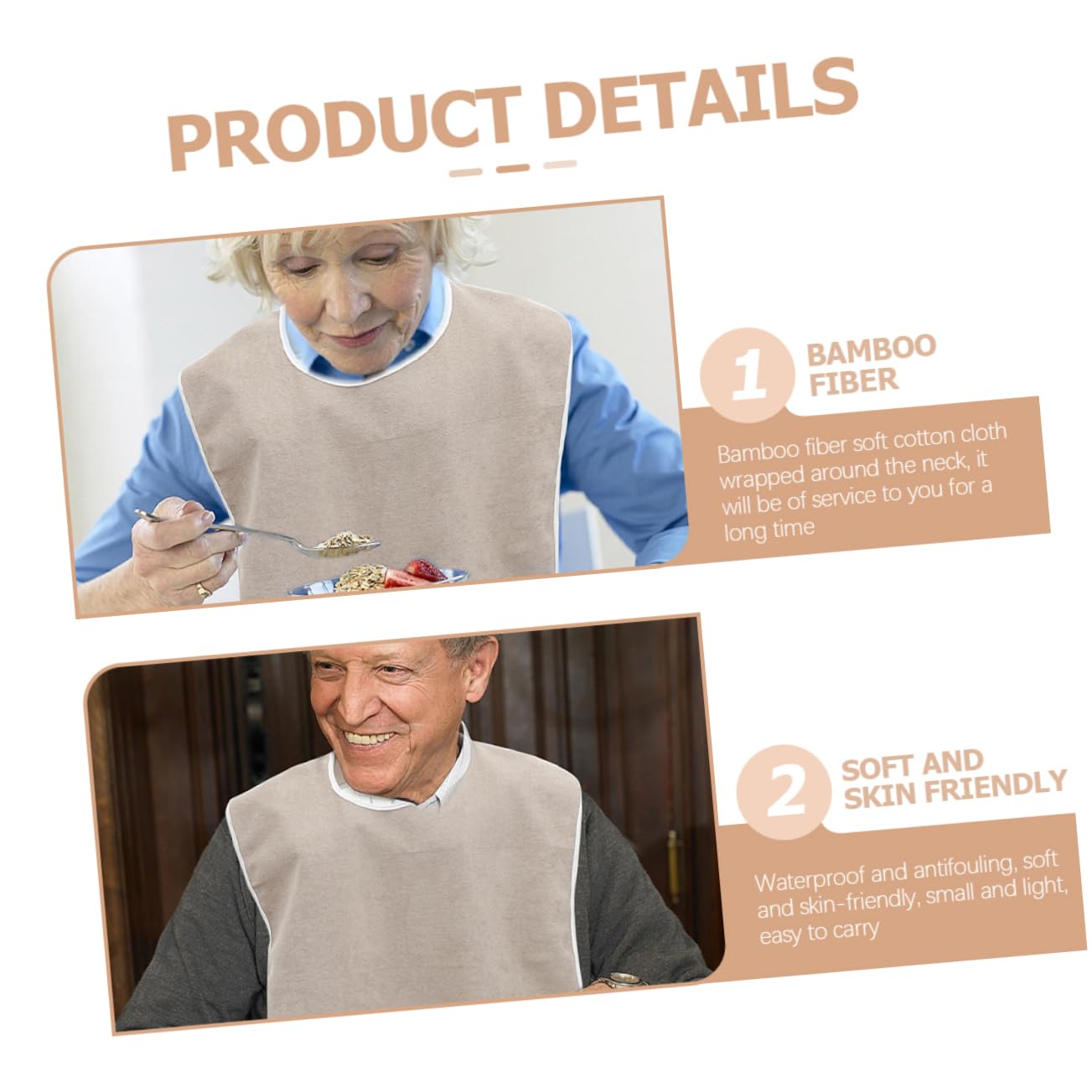 Healvian 4 Pezzi Bavaglino Per Adulti Bavaglini Portatili Per Anziani Grembiule Da Mangiare Protezione Abbigliamento Gadget Per Anziani Bavaglino Per Adulti Bavaglini Lavabili Per Anziani