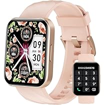 Dakofied Smartwatch Donna Chiamate Bluetooth Orologio Contapassi Cardiofrequenzimetro da Polso Saturimetro Orologio Fitness Smart Watch Notifice WhatsApp Impermeabile IP68 per Android iOS Rosa