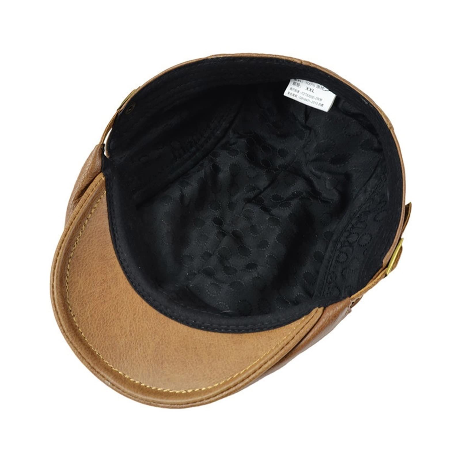 Mężczyźni Prawdziwej Skóry Newsboy Hat Capgatsby Płaskie Golf Cabbie Baker Beret Retro Brand New Men's Baseball Cap