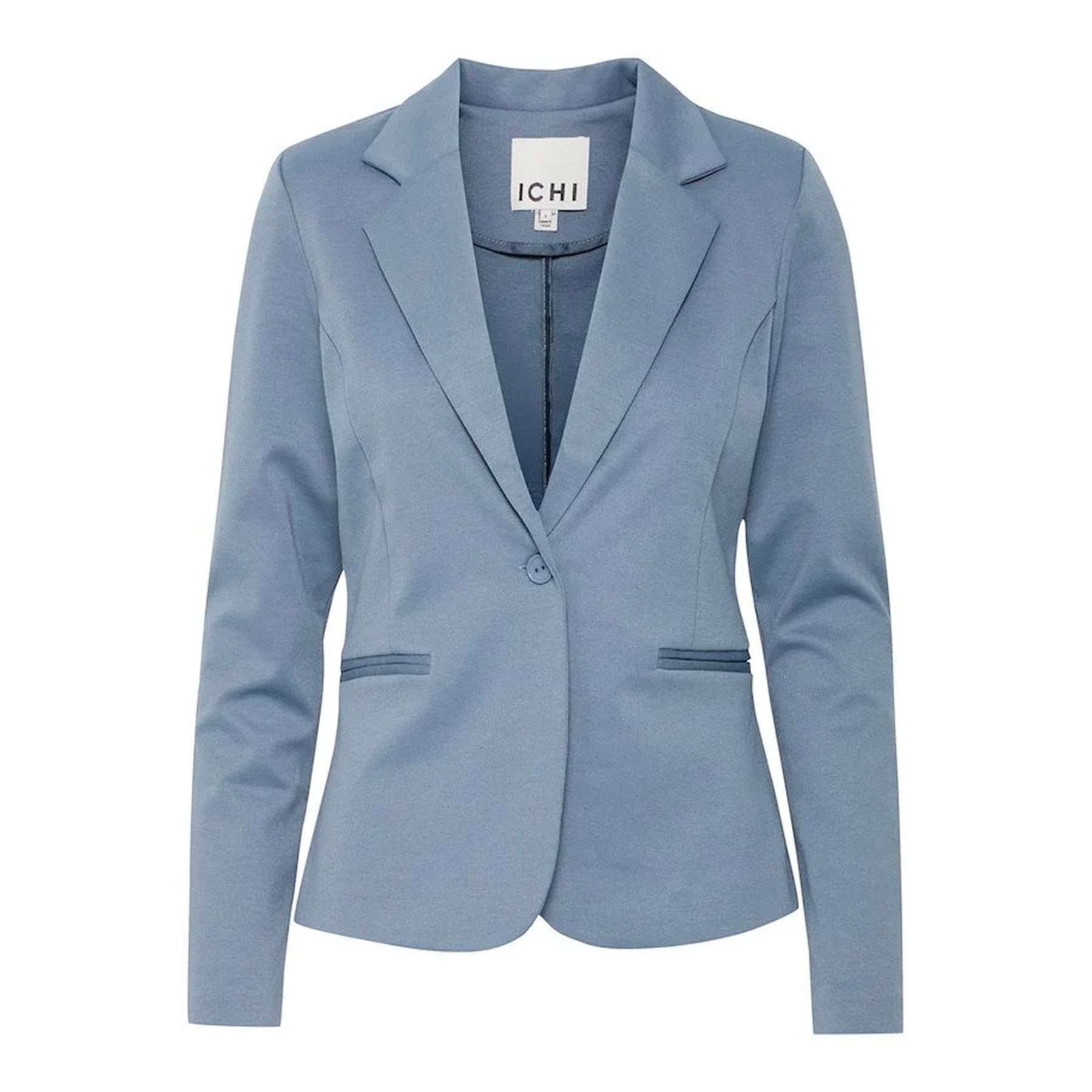 ICHI Women's Ihkate Bl Business Casual Blazer, Blue, 12