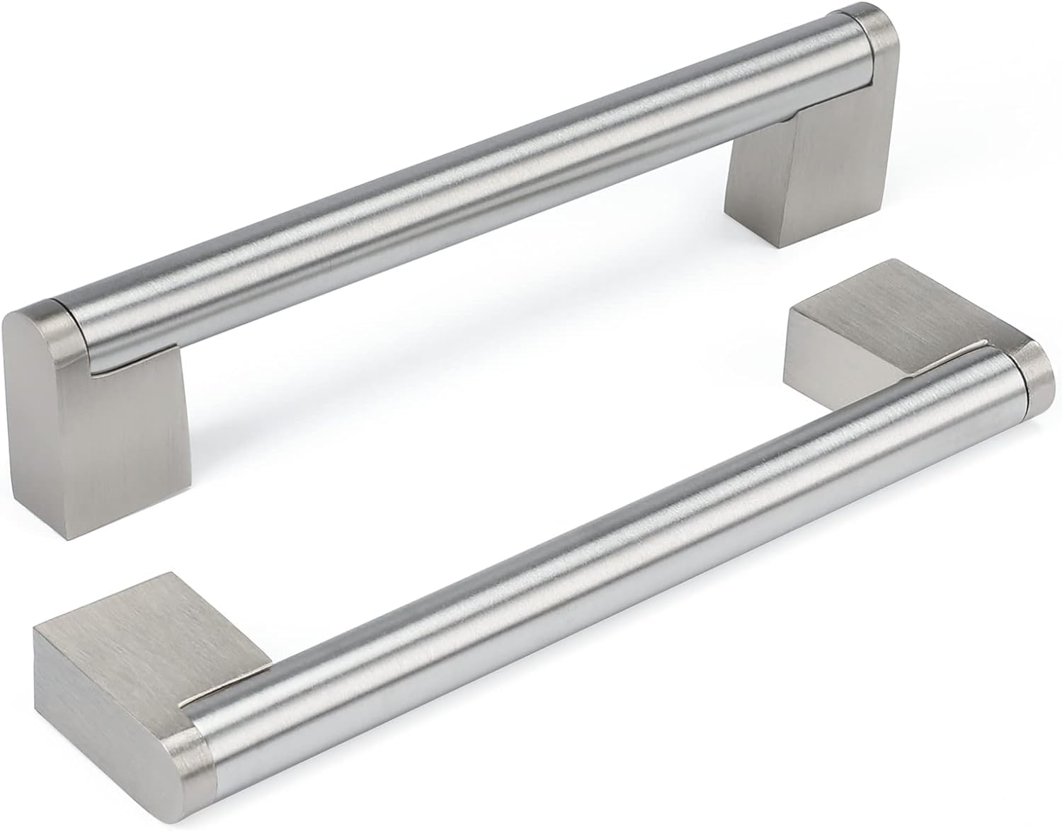 Goldenwarm 50 Piezas 128mm Tiradores Cocina Plata Cepillado Armarios | Tiradores de mueble en acero inoxidable resistentes al agua, aptos para gabinetes y cajones de baño.