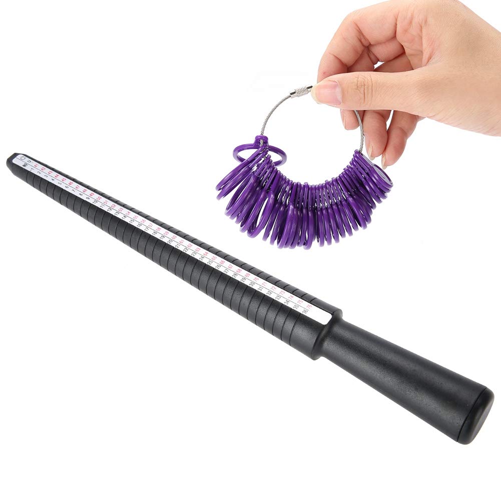 Misuratore Taglie Anelli - Scala UK/US/EU - In Acciaio E Plastica - Per Gioiellieri E Fai Da Te - Foto 12