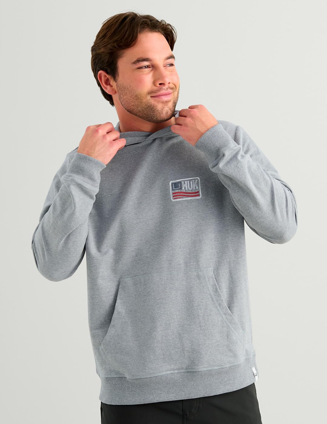HUK Men's Edisto Terry Hoodie, Soft Terry Cloth Pullover, Lightweight Casual Fishing Hoodie
