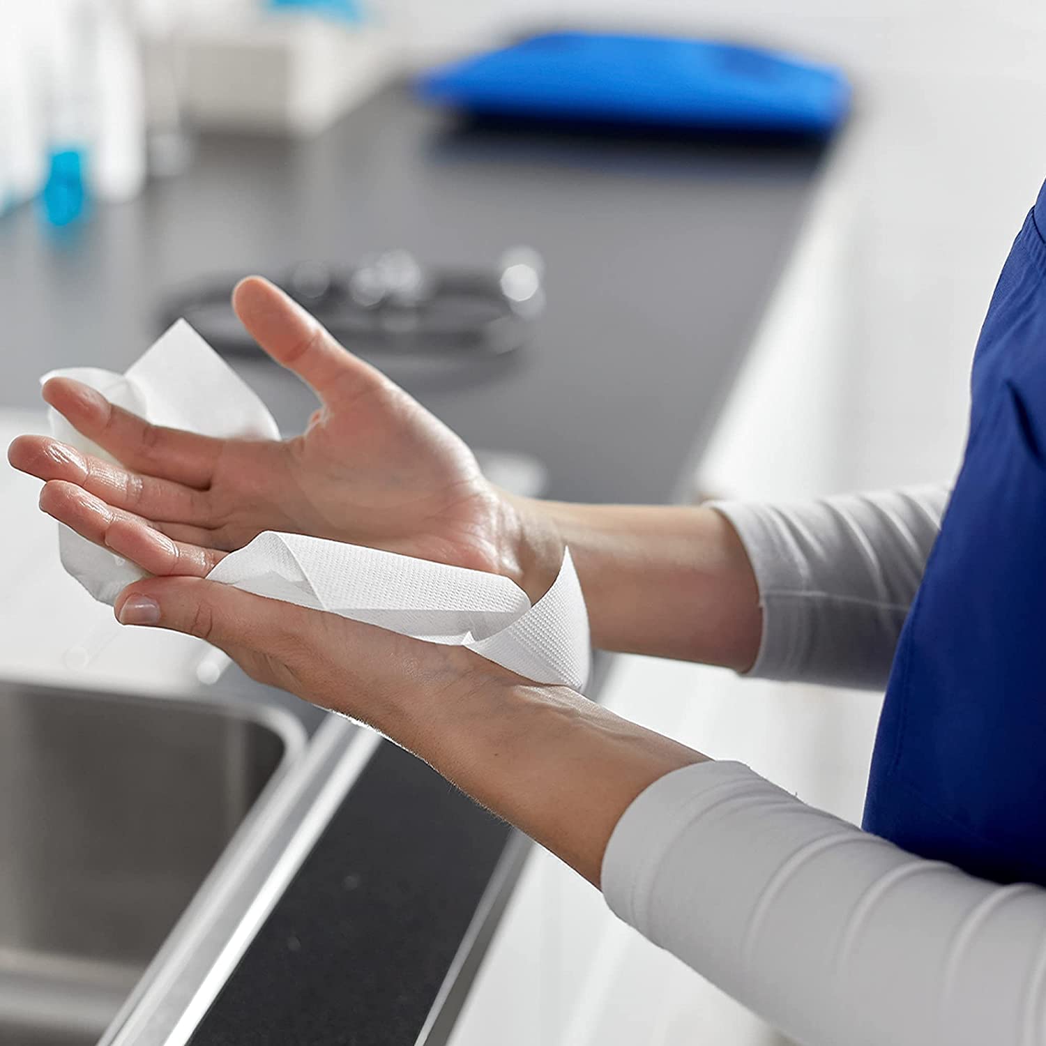 White 1 Ply Z Fold Tissue Paper Hand Towels Soft Absorbent Multi-Fold - View #8