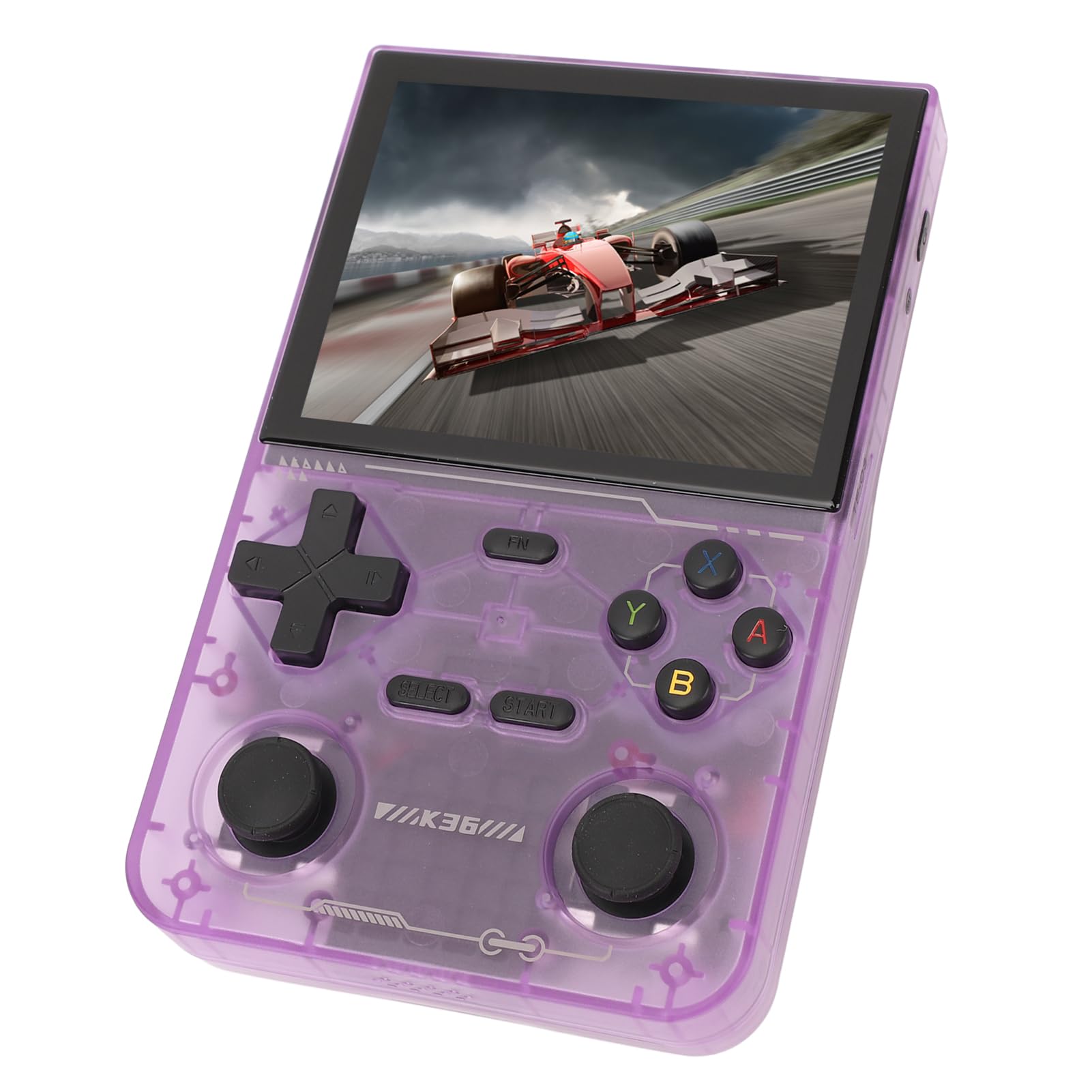 Generic Przenośna Konsola do Gier w Stylu Retro, Podwójny Joystick, Ekran 3,5 Cala, do Wypoczynku i Rozrywki, materiał ABS (fioletowy)