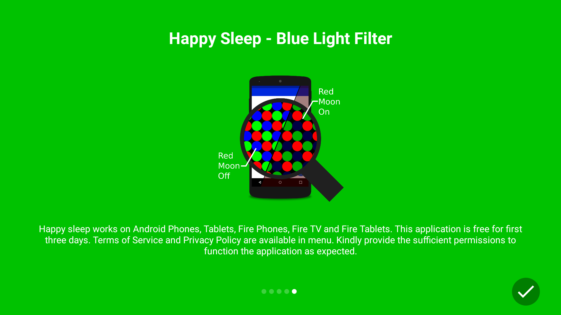 Happy Sleep Blue light filter App on Amazon Appstore