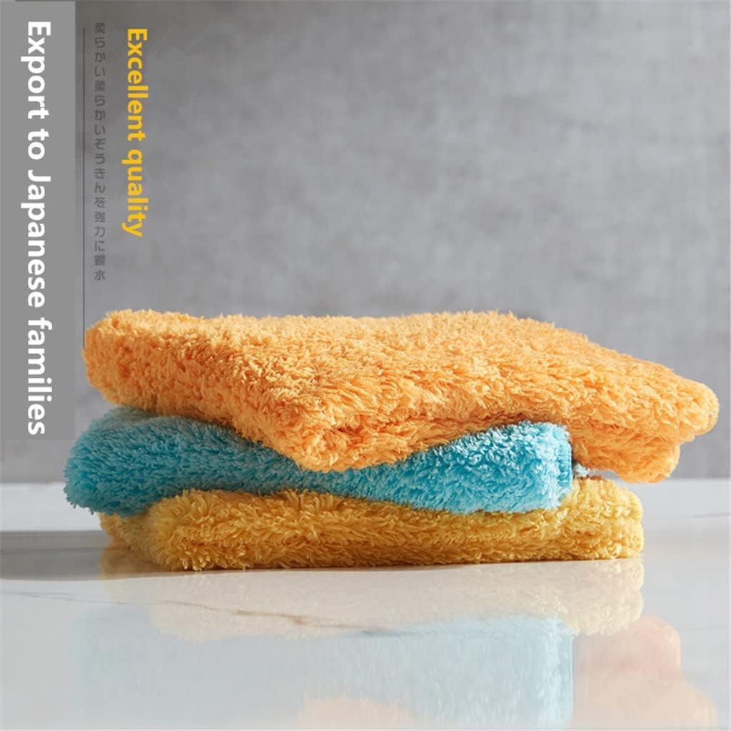 3/4PCS Plush Microfiber Cloth Household Cleaning Better Than Cotton Kitchen Towels Micro Fiber Towel(10cmx10cm)
