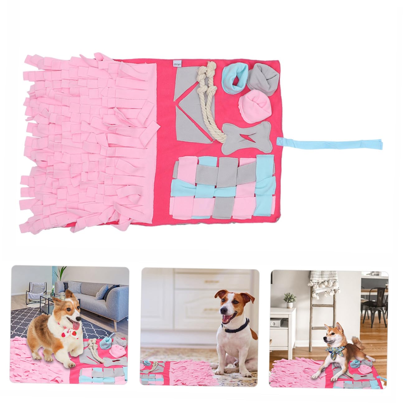 Happyyami 1pieza Alfombra Olfativa para Perros Tapete Interactivo para Alimentación Lenta Mat De Forrajeo para Mascotas para Reducción De Estrés y Ejercicio Mental