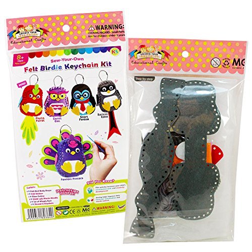 Felt Birdie Keychain Craft Kit - Robin (Makes 1)