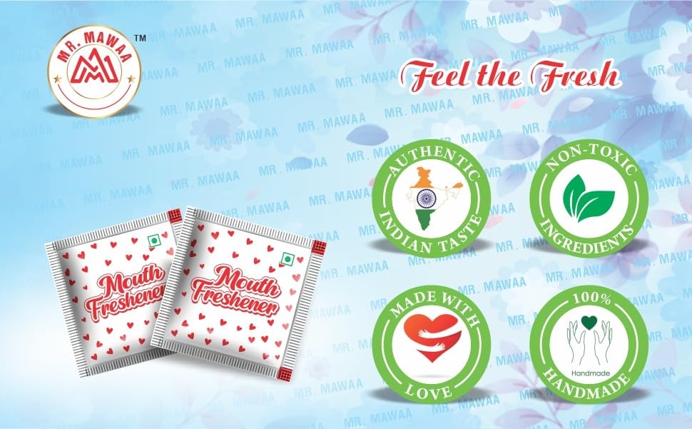 Image of Mr.mawaa Bambaiya Mukhwas Mouth Freshener (600 Sachets Pack) - Sweet & Tasty After Meal Digestive, Traditional Indian Mukhwas, Travel Friendly Sachets, Party & Restaurant Use.