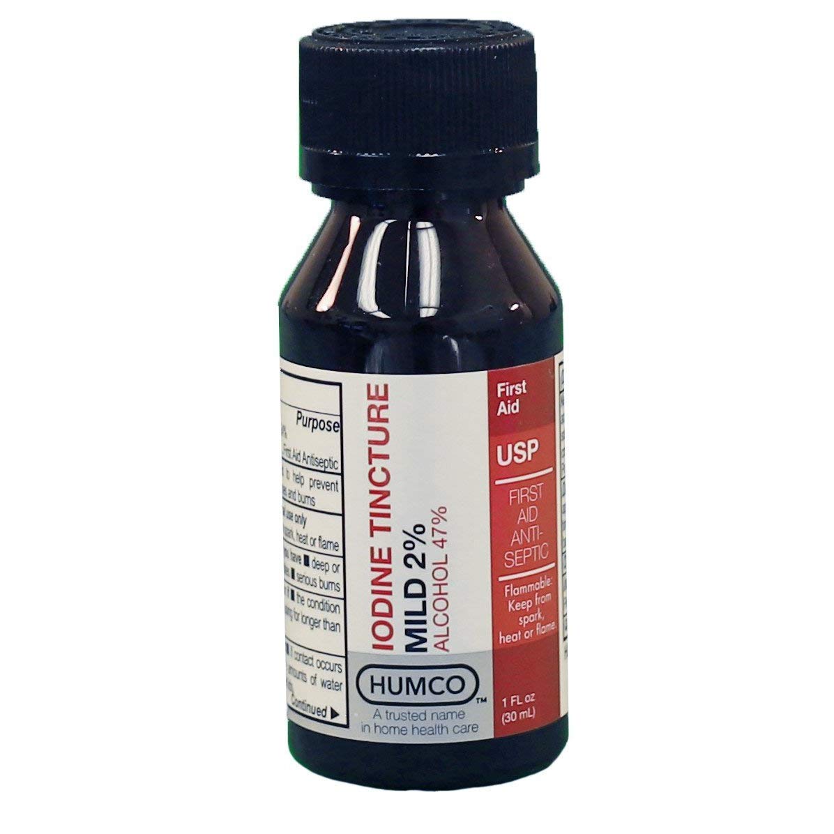 HUMCO IODINE TINCTURE 2% - 1 OZ (Pack of 4)