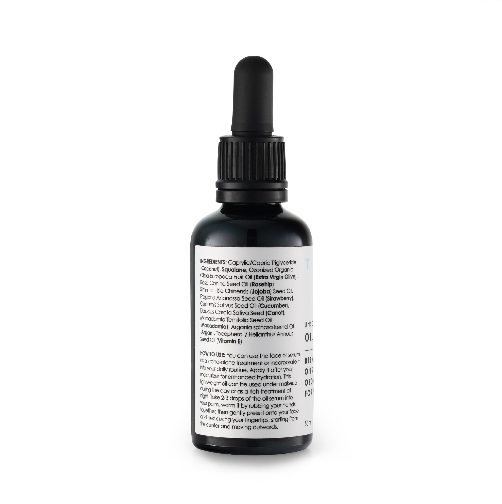 Natural Face Oil Serum with Ozonated Olive - Natural Hydrating Facial Oil Unscented, Vegan, Roship Oil, Squalane, Ozone Skincare - Image 2