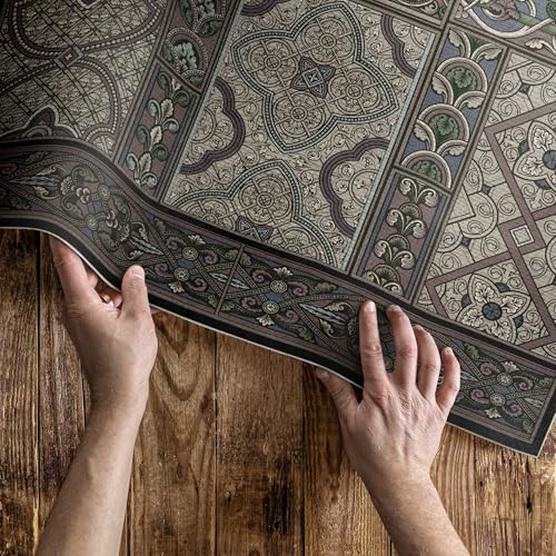 Tapis de jardin extérieur PVC 150x225 cm imperméable déco balcon