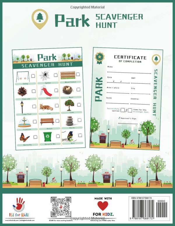 Park Scavenger Hunt: Checklists and Badges for Curious Kids - A Perfect Companion for Outdoor Expeditions, Park Visits and Nature Walks (Scavenger Hunt for Kids from Itz for Kidz) - Image 2